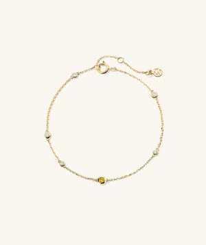 Multi Gemstone Station Bracelet