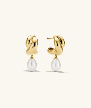 Brioche Pearl Drop Earring