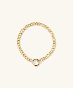 Curb Chain Charm Bracelet