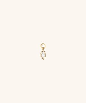 Marquise Gemstone Hoop Charm