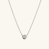 Bezel Lab Grown Diamond Necklace 0.5 ct
