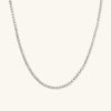 Zadie Bezel Lab Grown Sapphire Tennis Necklace