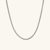 3.7mm Round Box Chain Necklace