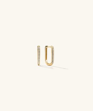 Pavé Diamond Small U Hoops