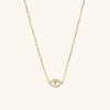 Pavé Diamond Evil Eye Necklace