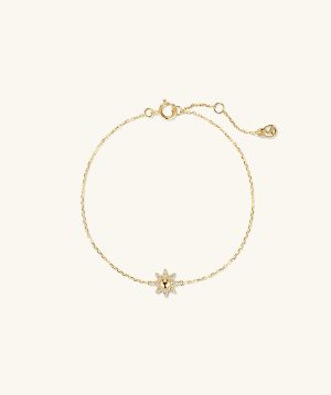 Pavé Diamond Sunburst Bracelet