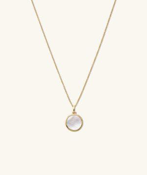 Pearl Round Locket Necklace