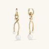 Loose Knot Pearl Earrings