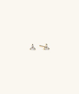 Mini Lotus Diamond Studs