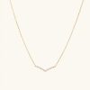Pavé Diamond Wishbone Necklace