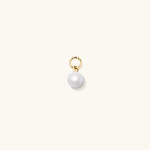 Single Pearl Hoop Charm