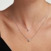 Bezel Lab Grown Diamond Necklace 0.25 ct