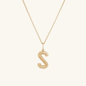 Bold Letter Pendant Necklace